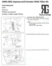 Load image into Gallery viewer, 1998-2001 Impreza and Forester HVAC Filter Kit
