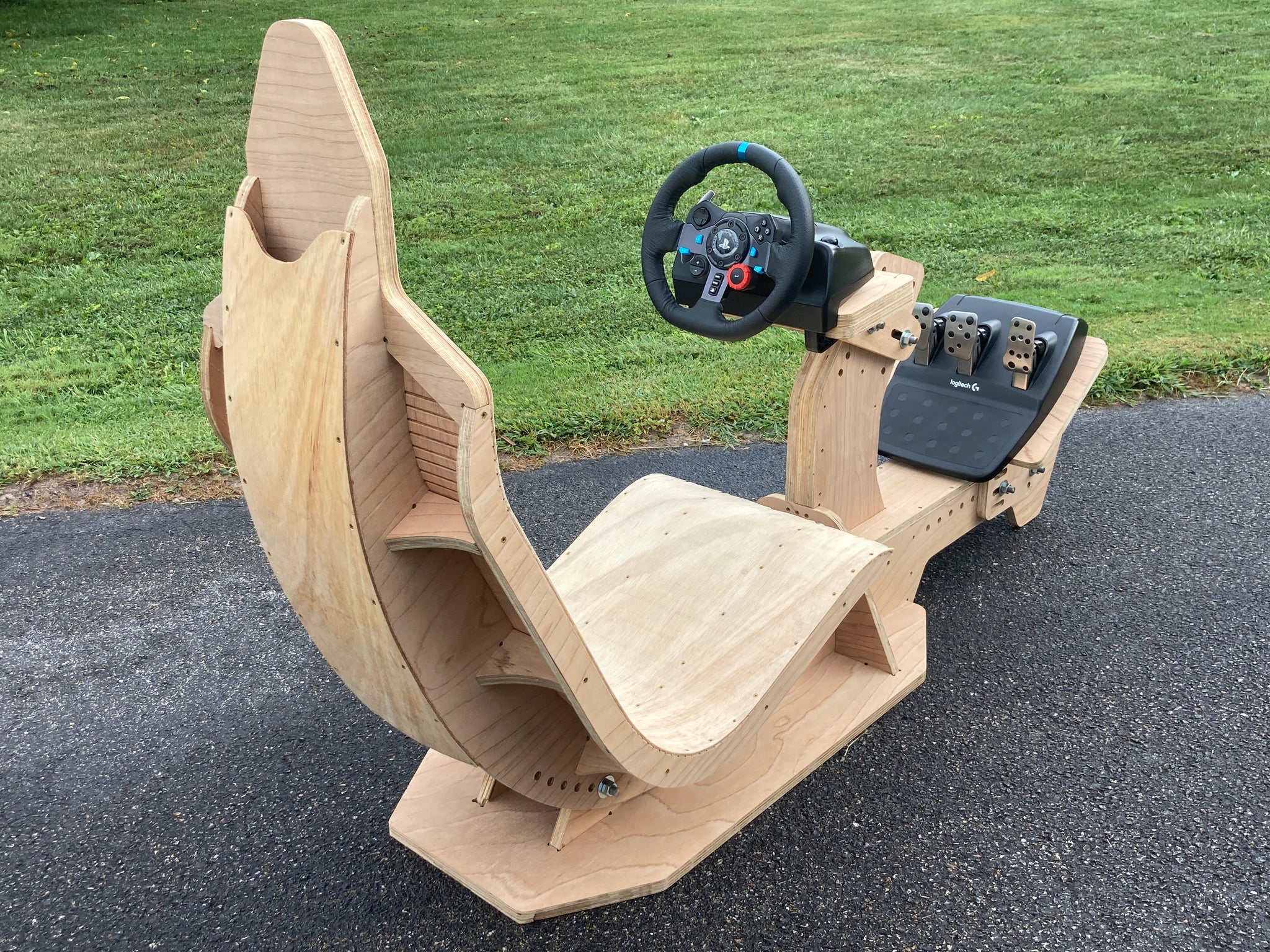 Pedals Wood Sim Cockpit Homemade Racing Simulator Cockpit Diy Sim